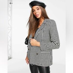 Miss Selfridge houndstooth blazer